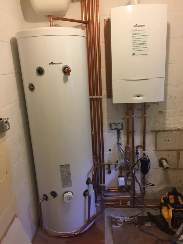 System boiler + cylinder, neat run
