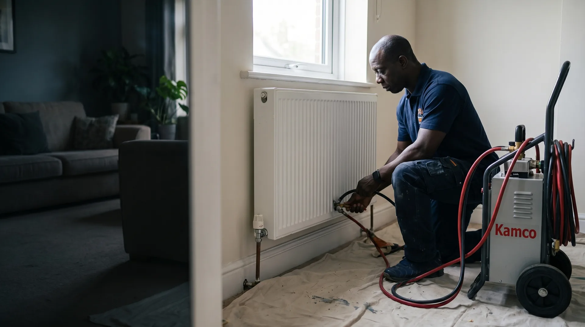 Wes on the job: Professional Power Flushing in Southampton